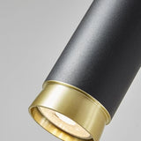Modern Cylindrical Metal Bedroom White Pendant Light Image - 14