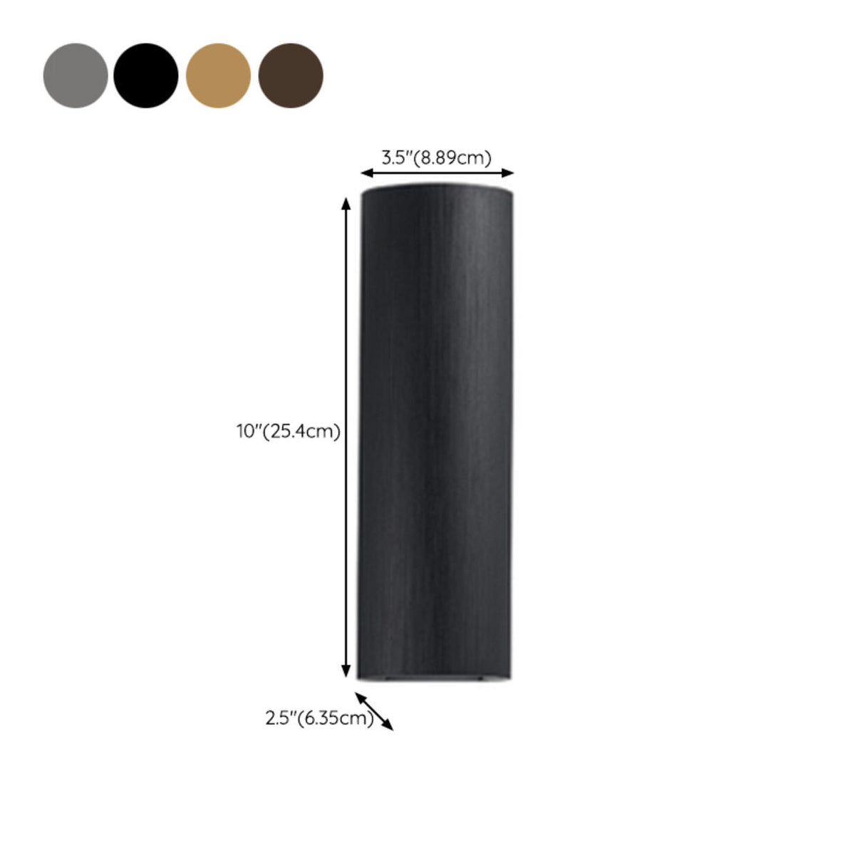 Modern Cylindrical Up Down Light Wall Sconce 