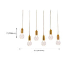 Modern Dining Room Clear Glass Ball Pendant Light Image - 19