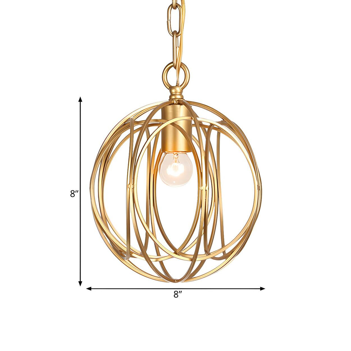 Modern Dining Room Gold Candelabra Orb Pendant Chandelier 