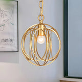 Modern Dining Room Gold Candelabra Orb Pendant Chandelier Image - 2