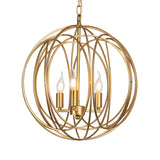 Modern Dining Room Gold Candelabra Orb Pendant Chandelier Image - 5
