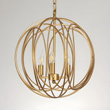 Modern Dining Room Gold Candelabra Orb Pendant Chandelier Image - 6