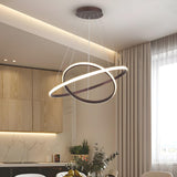 Modern Dining Room LED Ring Tiered Pendant Light Chandelier Image - 10