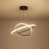 Modern Dining Room LED Ring Tiered Pendant Light Chandelier Image - 11