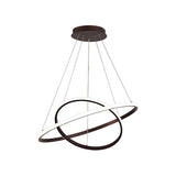 Modern Dining Room LED Ring Tiered Pendant Light Chandelier Image - 12