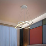 Modern Dining Room LED Ring Tiered Pendant Light Chandelier Image - 14