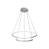 Modern Dining Room LED Ring Tiered Pendant Light Chandelier Image - 16