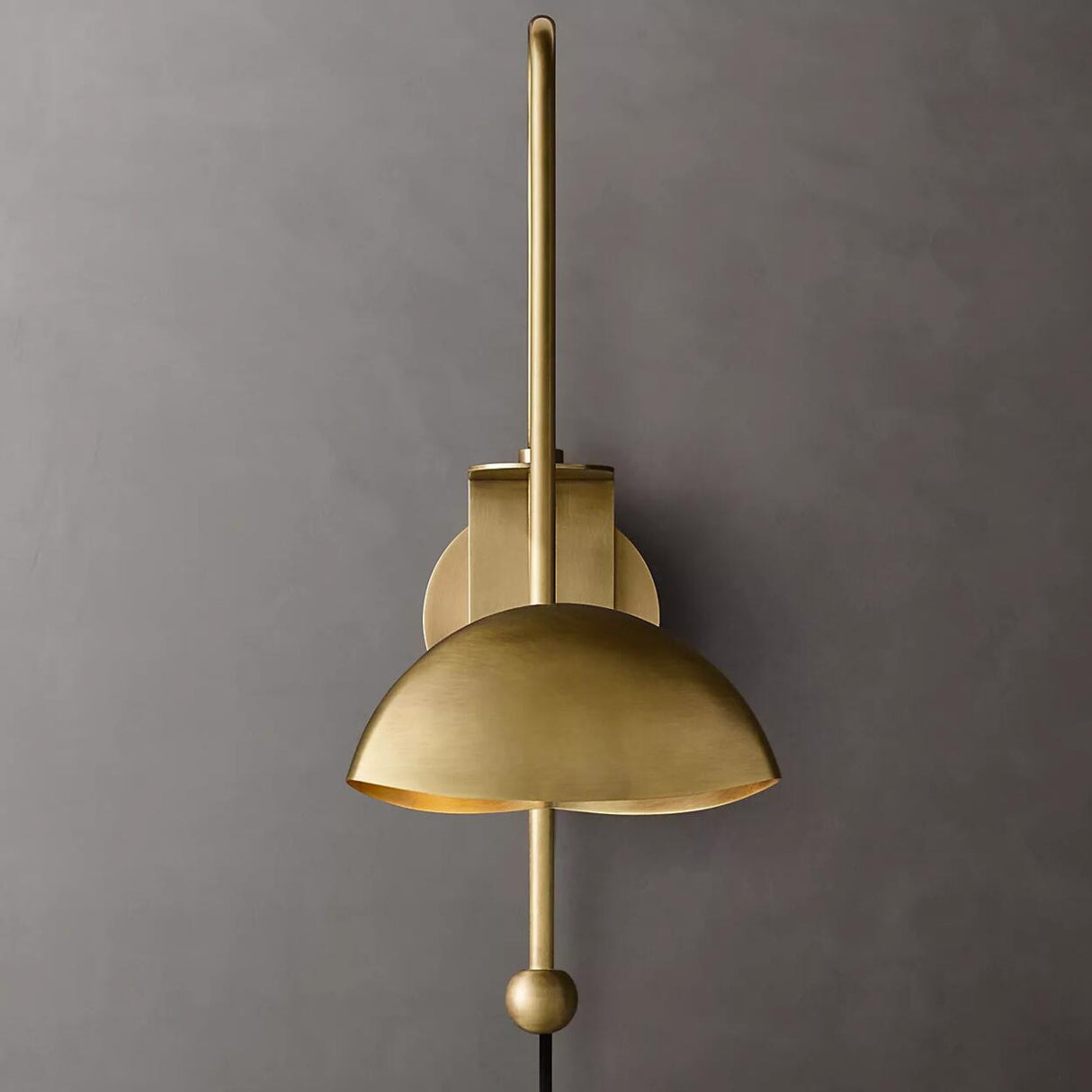 Modern Dome Bedroom LED Swing Arm Wall Sconce Image - 7