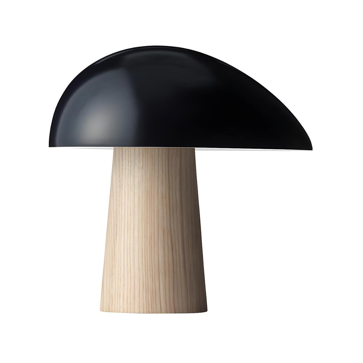 Modern Dome Mushroom Wood Base Bedroom LED Table Lamp Image - 5