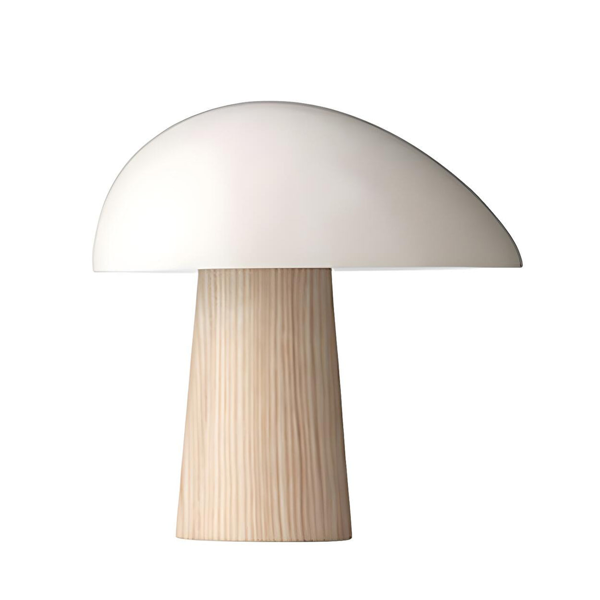 Modern Dome Mushroom Wood Base Bedroom LED Table Lamp Image - 6