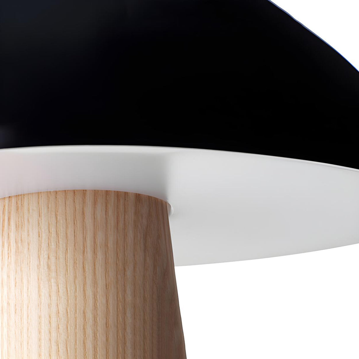 Modern Dome Mushroom Wood Base Bedroom LED Table Lamp Image - 7