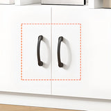 Modern Doors White Wood Vertical Storage Bookcase Image - 11