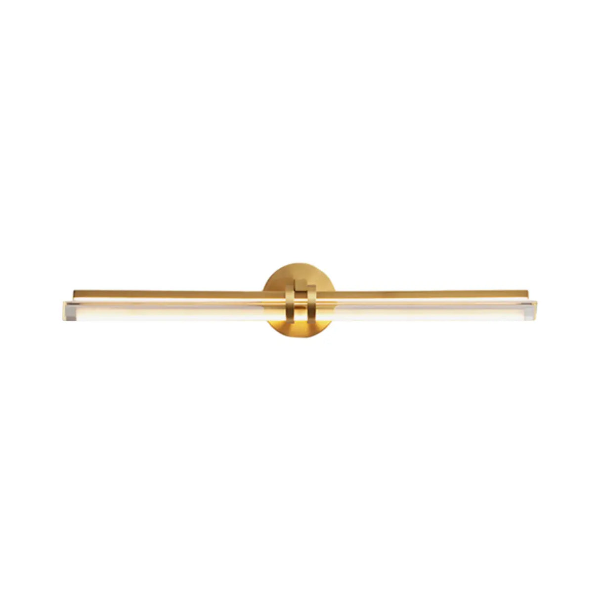 Modern Double Bar Clear Glass Vanity Light Fixture Image - 7
