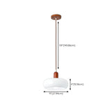 Modern Drum White Ribbed Glass Ceiling Pendant Light Image - 16