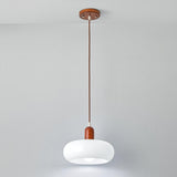 Modern Drum White Ribbed Glass Ceiling Pendant Light Image - 2