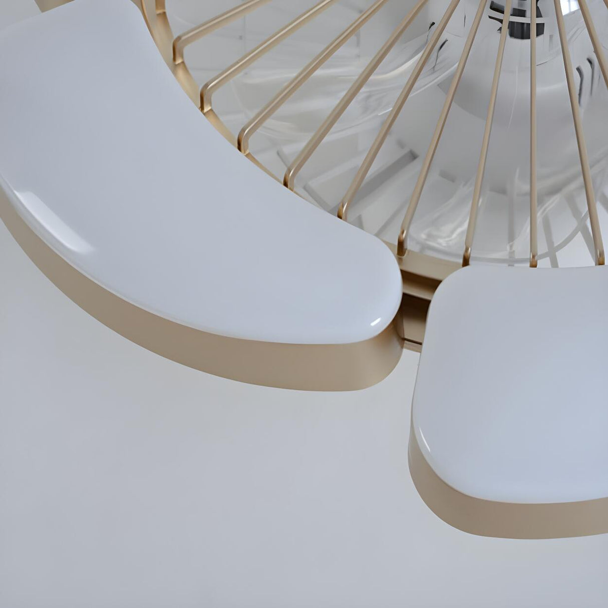 Modern Elegant Bladeless Flower Ceiling Fan with Light Image - 14