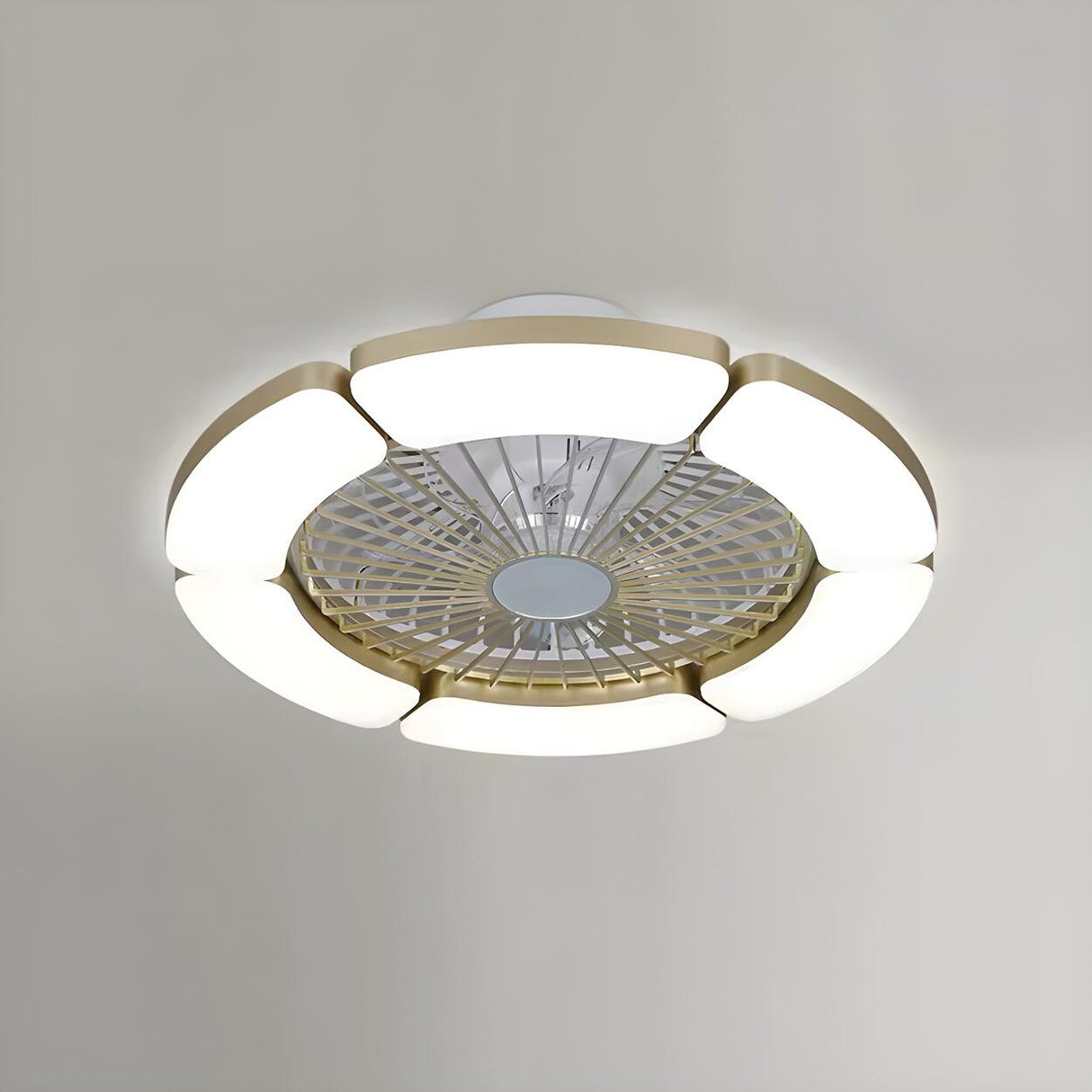 Modern Elegant Bladeless Flower Ceiling Fan with Light Image - 15