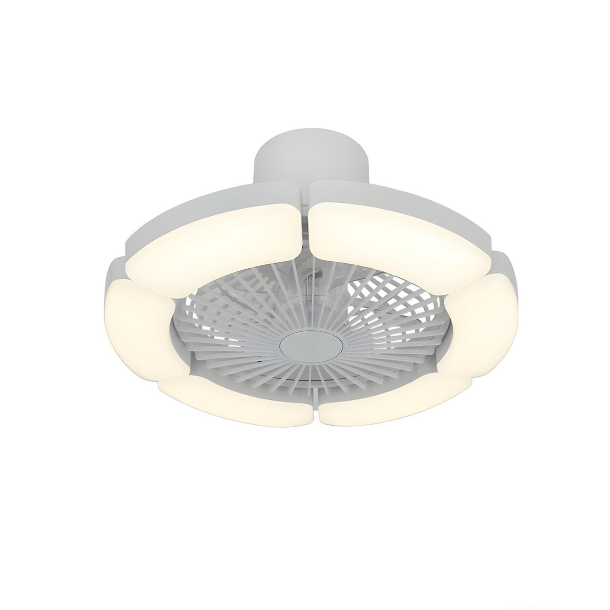 Modern Elegant Bladeless Flower Ceiling Fan with Light Image - 6