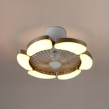 Modern Elegant Bladeless Flower Ceiling Fan with Light Image - 8