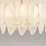 Modern Elegant Feather Semi-Flush Mount Ceiling Light Image - 11