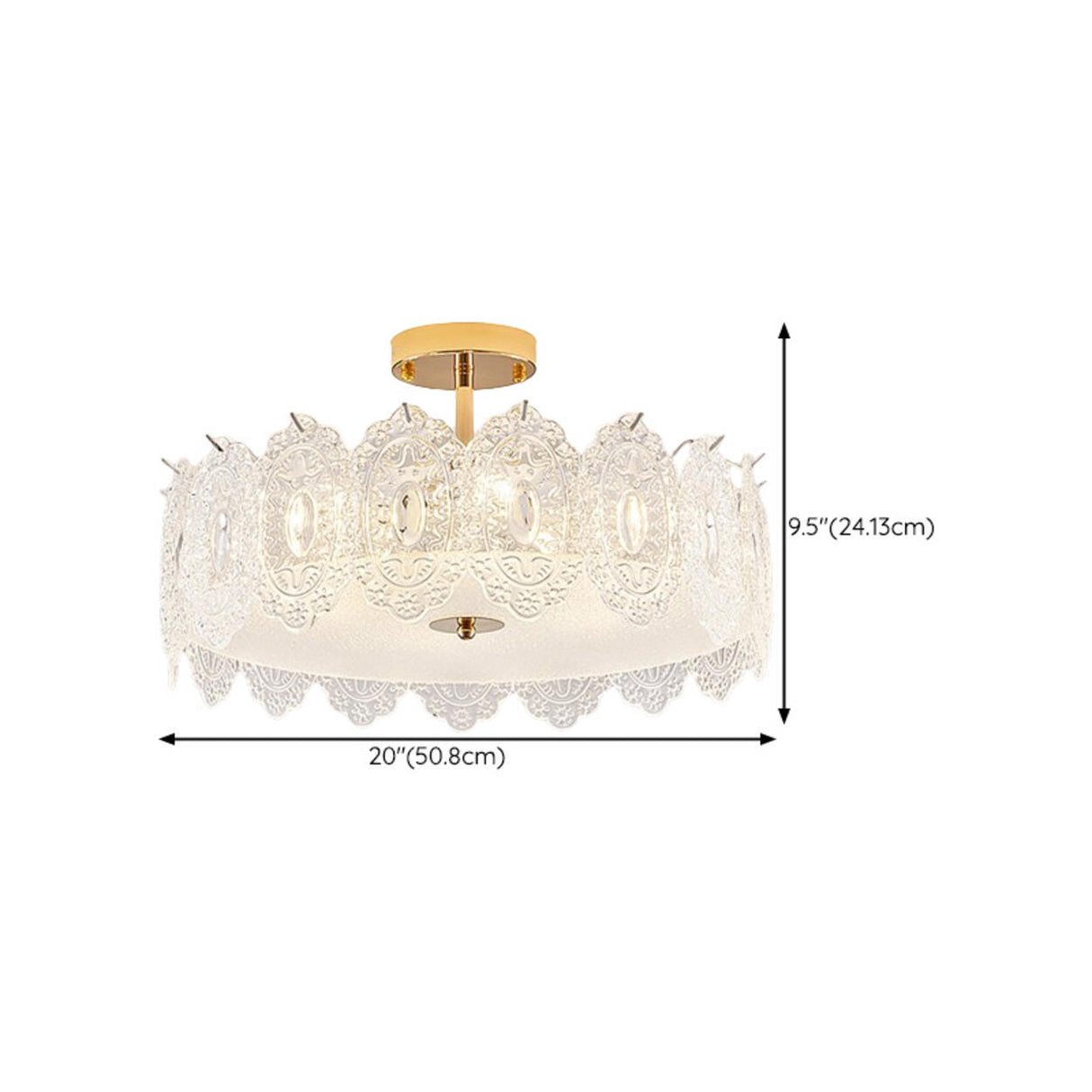 Modern Elegant Feather Semi-Flush Mount Ceiling Light Image - 16