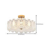Modern Elegant Feather Semi-Flush Mount Ceiling Light Image - 17