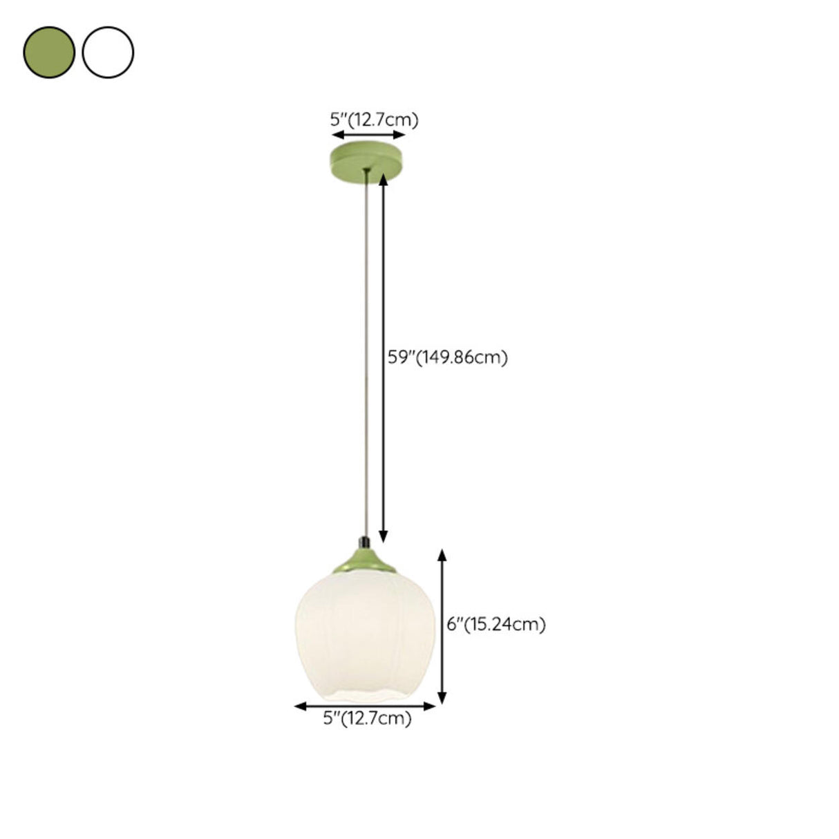 Modern Elegant Floral White Glass Pendant Light Image - 21
