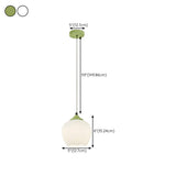 Modern Elegant Floral White Glass Pendant Light Image - 21