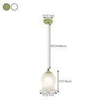 Modern Elegant Floral White Glass Pendant Light Image - 22