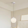 Modern Elegant Floral White Glass Pendant Light Image - 5