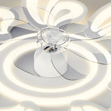 Modern Elegant Flower Remote Ceiling Fan with Light Image - 10