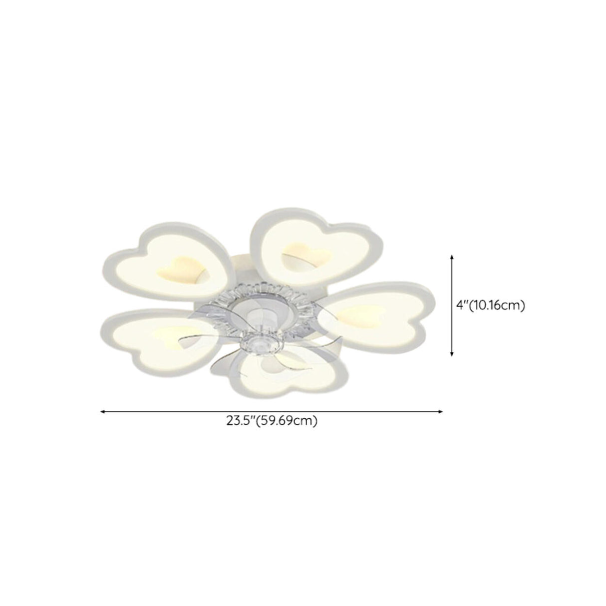 Modern Elegant Flower Remote Ceiling Fan with Light 