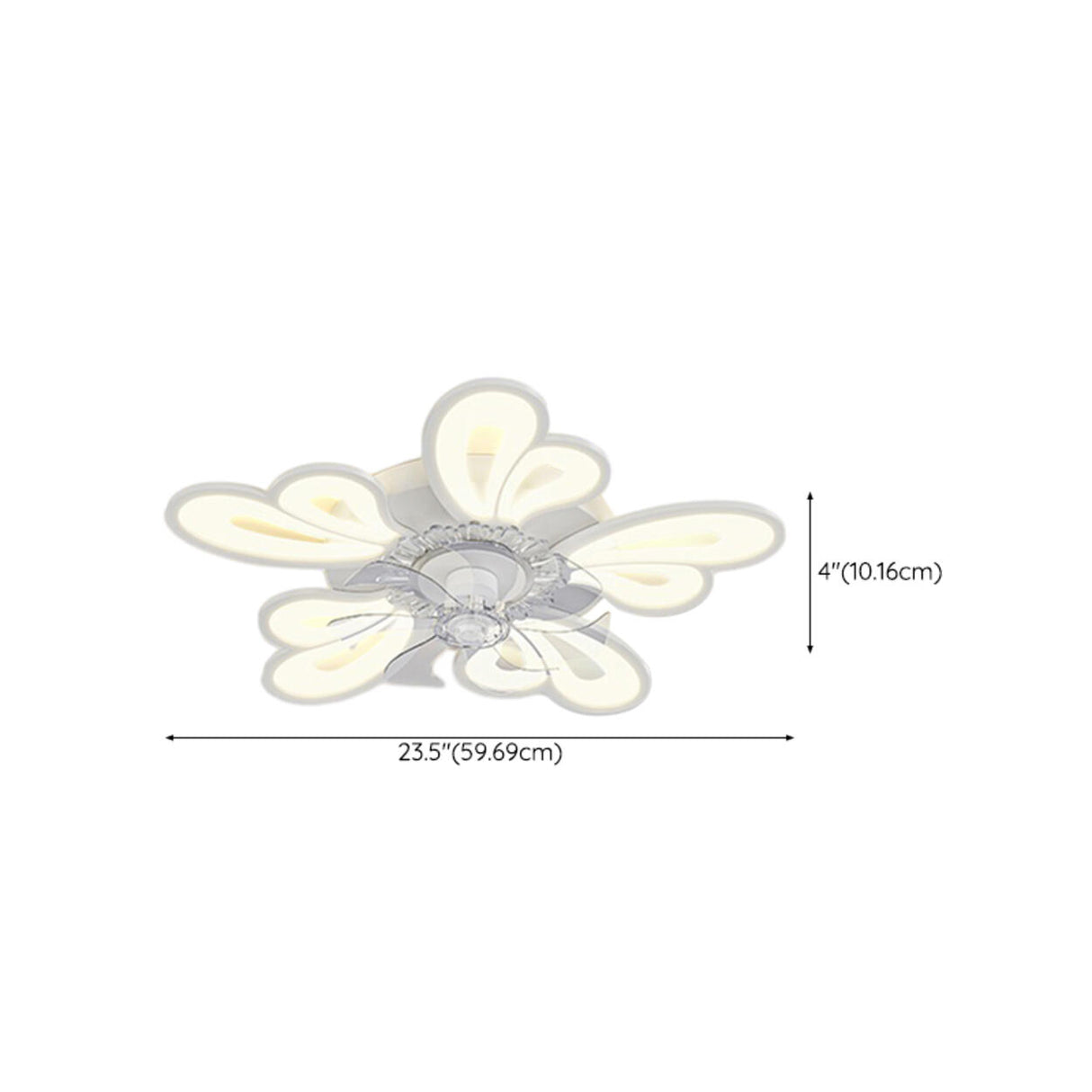 Modern Elegant Flower Remote Ceiling Fan with Light Image - 15