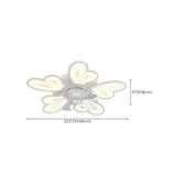 Modern Elegant Flower Remote Ceiling Fan with Light Image - 15