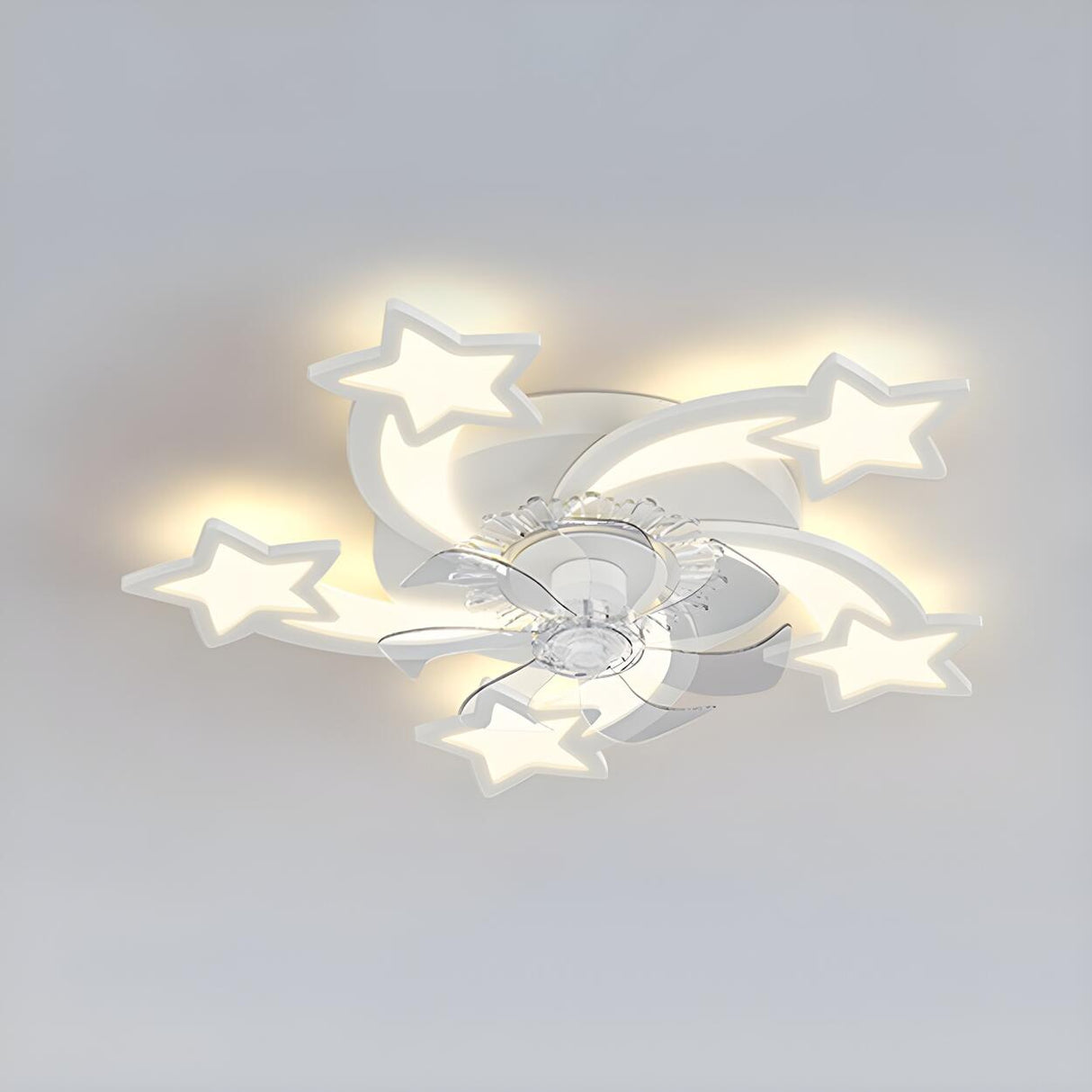 Modern Elegant Flower Remote Ceiling Fan with Light Image - 7