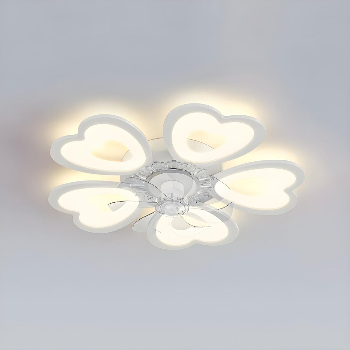 Modern Elegant Flower Remote Ceiling Fan with Light Image - 8
