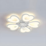 Modern Elegant Flower Remote Ceiling Fan with Light Image - 8