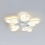 Modern Elegant Flower Remote Ceiling Fan with Light Image - 9