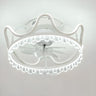 Modern Elegant Flush Crown LED Ceiling Fan with Light Image - 2