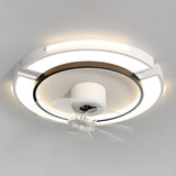 Modern Elegant Geometric Ceiling Fan with LED Light Image - 10