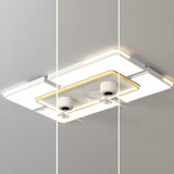 Modern Elegant Geometric Ceiling Fan with LED Light Image - 12
