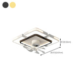 Modern Elegant Geometric Ceiling Fan with LED Light Image - 18