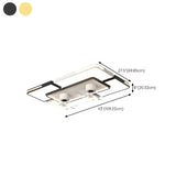 Modern Elegant Geometric Ceiling Fan with LED Light Image - 19