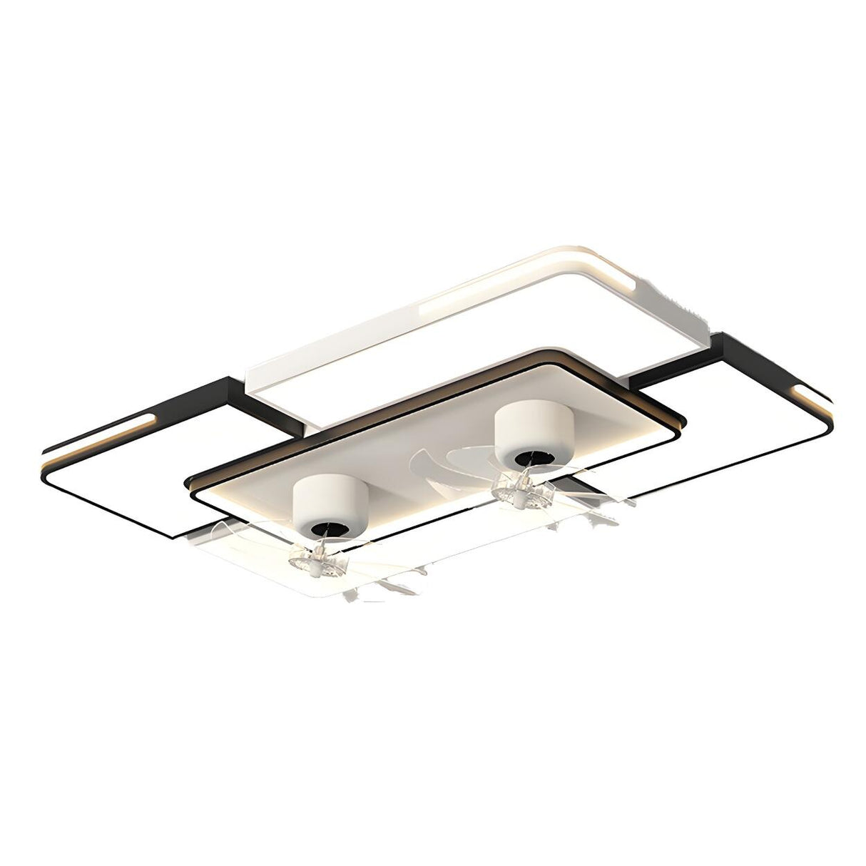 Modern Elegant Geometric Ceiling Fan with LED Light Image - 6