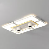 Modern Elegant Geometric Ceiling Fan with LED Light Image - 9
