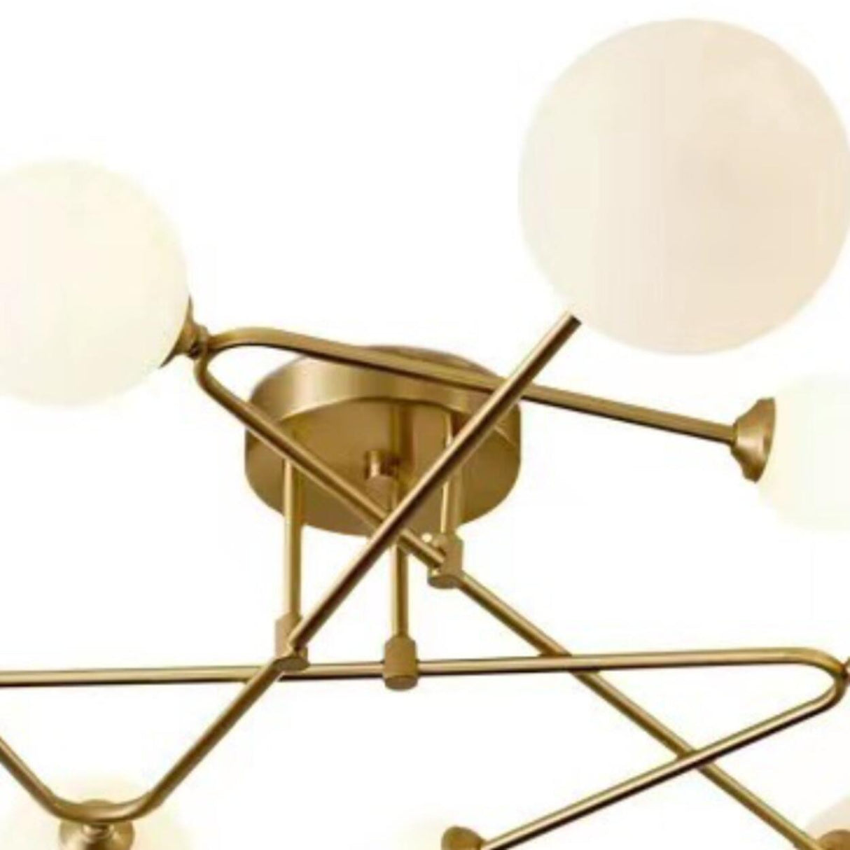 Modern Elegant Multi-Light Globe Semi-Flush Mount Light Image - 11