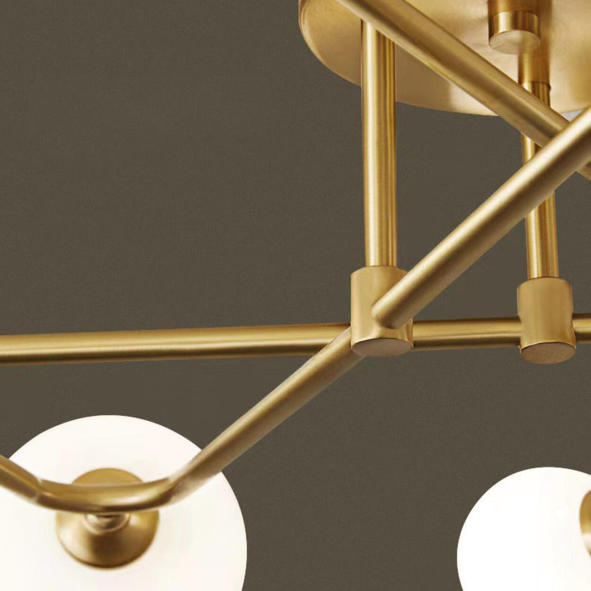 Modern Elegant Multi-Light Globe Semi-Flush Mount Light Image - 9