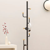 Modern Entryway Bench with Coat Rack and Shoe Storage Image - 6
