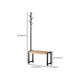 Modern Entryway Coat Rack Bench with Shoe Storage Seat #size